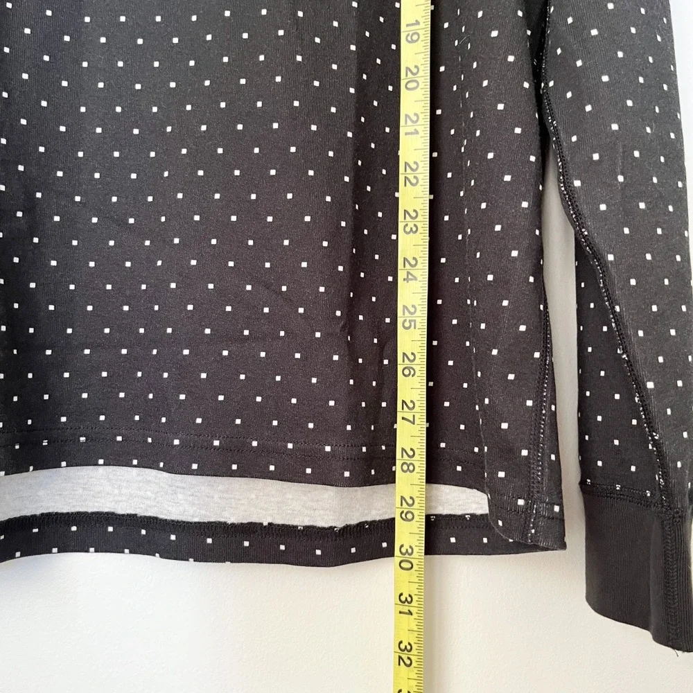 Hanna Andersson Organic‎ Fair Isle Snowflake Pajama Top Black Red Womens XXL